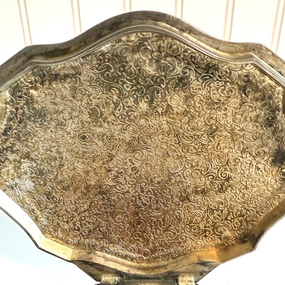 Vintage Silver Plate Hinged Jewelry Trinket Box Lion Crest & Feet Int'l Silver - Picture 15 of 15